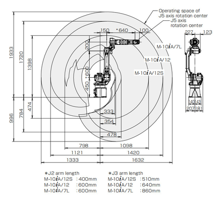12kg 로봇 fanuc 용접 로봇 100iC 및 M-10iA용 GBS 로봇 포지셔너