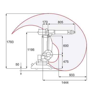 6 축 로봇 팔 ABB IRB 1410 용접 로봇 자동화를 위한 CNGBS 총 청소 스테이션