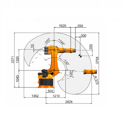 KUKA KR 360 R2830 F CNGBS 손가락 잡기 및 로봇 드레스 팩과 함께