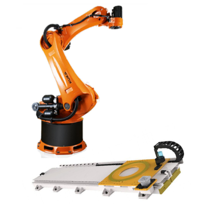 KUKA 산업용 로봇 팔 KR 470-2 PA 팔레팅 로봇 CNGBS 가이드 레일로 팔레트 기계로 공장용