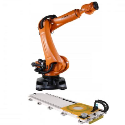 KUKA KR 210 R2700 엔진 조립을 위한 CNGBS 선형 가이드와 함께 산업용 로봇을 선택 및 배치
