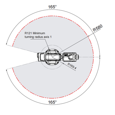 ABB IRB120 6 축 로봇 팔 3kg 유료 화력 580mm까지 집합 기계로 선택 및 배치