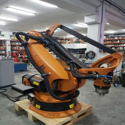 팔레팅 로봇 팔 5 축 Kuka KR 180 PA CNGBS 로봇 안내 레일로 팔레팅 로봇