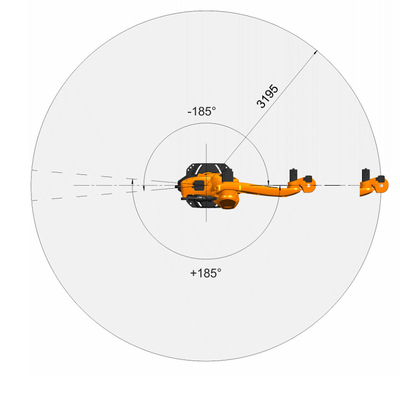 KUKA 로봇 KR 120 R3200 PA 120KG 유료물량 및 3195MM의 팔레팅 로봇