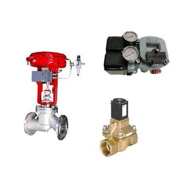 중국의 유명한 Pneumatic 제어 밸브와 Masoneilan SVI2-21123121 포지셔너와 Burkert 5404 Solenoioid 밸브