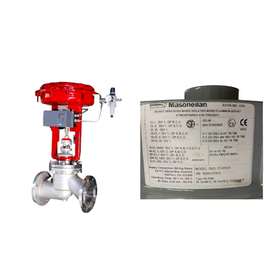 중국의 유명한 Masoneilan SVI2-21123121 포지셔너와 ASCO 전자기 밸브와 함께 Pneumatic 제어 밸브