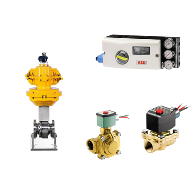 ABB TZIDC-200 포지셔너와 EMERSON ASCO210 2 차원 전자기 밸브와 함께 공기 제어 밸브