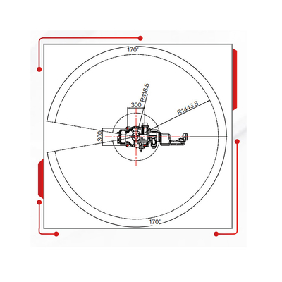 자동 용접 로봇 팔 SF6-C1400 1440MM 도달으로 용접 전구와 함께