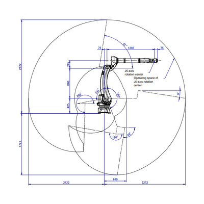 하이 레치 FANUC M-20iD/12L 6 축 산업 로봇 팔 용접용 로보트로