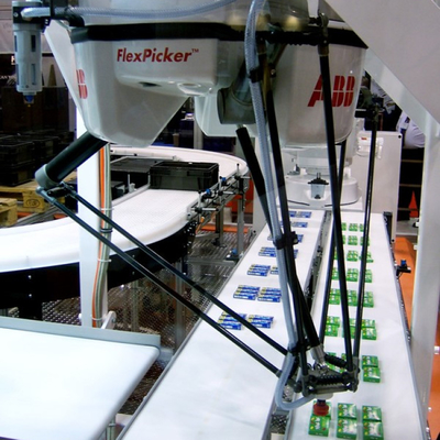 ABB 4 축 로봇 팔 IRB 360-1 CNGBS 가이드 레일과 함께 OEM 처리용 조립 기계