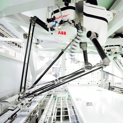 ABB 산업용 스마트 로봇 팔 IRB 360 3 / 4 축 CNGBS 가이드 레일 픽 앤 플레이스 머신 델타 로봇