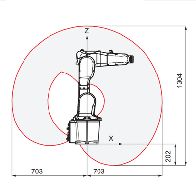ABB IRB 1200 산업용 로봇 팔 CNC 재료 처리 장비로 CNGBS 잡기