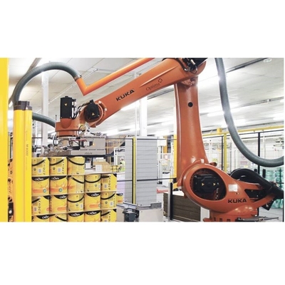 KUKA KR 180 R3200 PA 5 축 로봇 팔 180KG 유료 부하로 포장 기계로 팔레팅 로봇