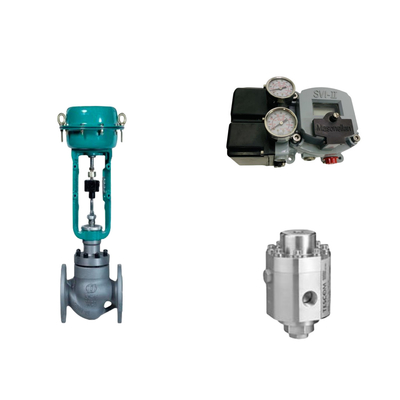 Masoneilan SVI2-21113111 밸브 포지셔너와 Tescom 26-1100 압력 조절 밸브와 함께 공기 제어 밸브
