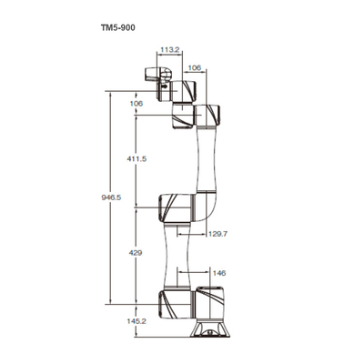 테크맨 로봇 TM5-900 900MM 도달 및 4KG 6 Aixs 조작자 코봇으로