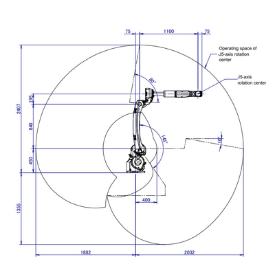 FANUC M-10iD/8L 6 축 로봇 팔로 웰딩 위치레이저와 함께 산업 로봇 판매