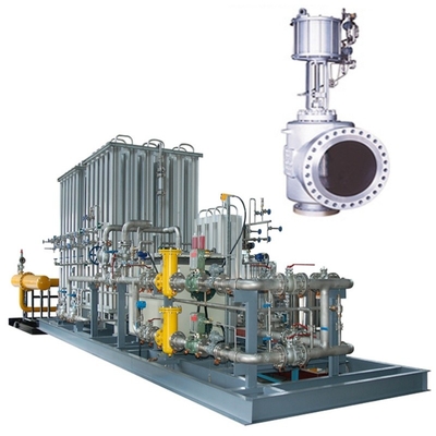 KOSO 밸브 500M / 500D 및 5200LA / 6300LA Pneumatic Actuators EP800 밸브 포지셔너와 장착 된 흐름 제어 밸브 스키드