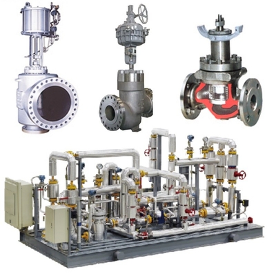 KOSO 밸브 500M / 500D 및 5200LA / 6300LA Pneumatic Actuators EP800 밸브 포지셔너와 장착 된 흐름 제어 밸브 스키드