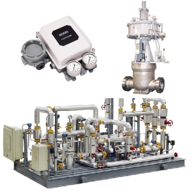 흐름 제어 밸브 스키드 및 KOSO 400H 제어 밸브 5200LA / 6100LA Pneumatic Actuator EP800 Positioner CL420/CL523 잠금 밸브
