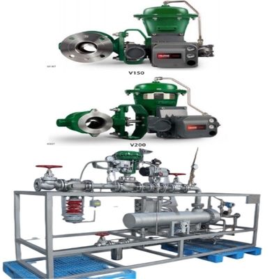 밸브 전환 스키드 에머슨 피셔 V150/V200 /V300 제어 밸브 1061/2052 Pneumatic Actuator DVC6200 위치기