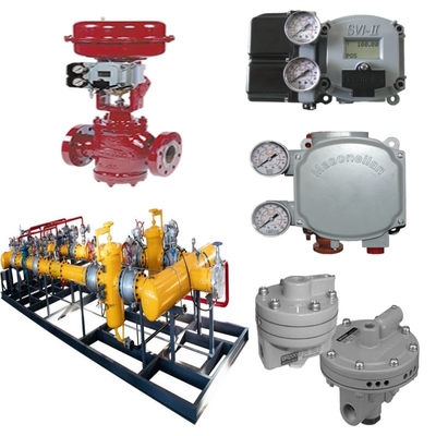 밸브 스위치 스키드와 마소넬란 10000 탄소 강철 제어 밸브 87/88 타입 Pneumatic Actuator SVI II SVI3 밸브 포지셔너