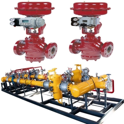 밸브 스위치 스키드와 마소넬란 10000 탄소 강철 제어 밸브 87/88 타입 Pneumatic Actuator SVI II SVI3 밸브 포지셔너