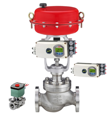 제어 볼 밸브를 위한 ASCO 솔레노이드 밸브와 함께 ABB EDP300 TZIDC-100 TZIDC-200 스마트 포지셔너와 함께 공기 밸브