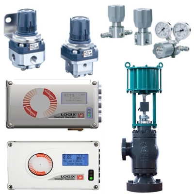플로우서브 로직스 520MD 스마트 밸브 포지셔너 브래킷 Pneumatic Actuator SMC 필터 압력 절감 밸브로 장착 된 제어 밸브