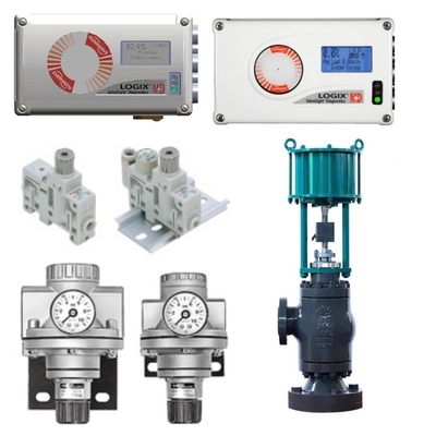 플로우서브 로직스 520MD 스마트 밸브 포지셔너 브래킷 Pneumatic Actuator SMC 필터 압력 절감 밸브로 장착 된 제어 밸브
