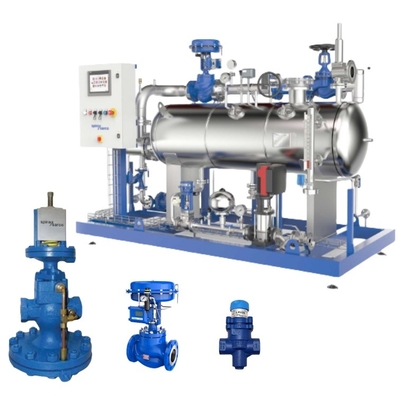 FISHER 액추에이터 667-45i와 Masoneilan SVI3 포지셔너 및 정확한 성능 Spirax sarco Pneumatic 구제 밸브 BRV2S/BRV2B/25P 중국 스키드