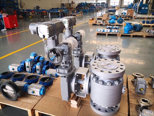Auma SA 전기 액추에이터와 AM 제어 공 밸브 제어 밸브 중국 천연 가스 규제 스키드