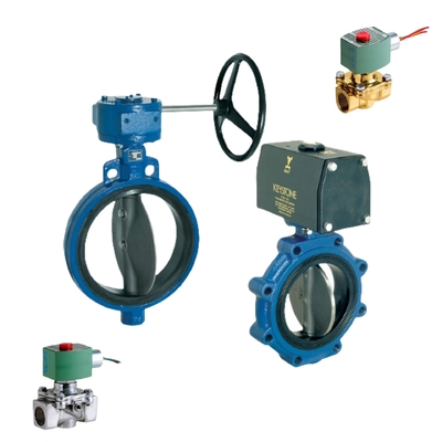Keystone F990 Series Butterfly Valve Pneumatic Actuator and Asco Solenoid Valve for Power Plant