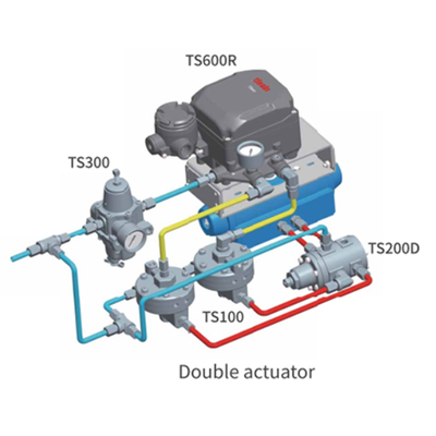 TS300 공기 필터 조절기 Tissin TS800 지능 밸브 제어기 TS600 전기 공기 밸브 위치기