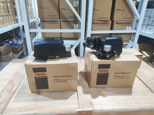 Original Tissin TS600 전자 공압식 포지셔너, 리미트 스위치 및 IMI NORGREN B64G 필터 레귤레이터가 장착된 볼 밸브