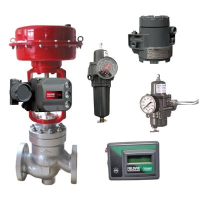 고온, 고압, 부식성, 위험 환경용 Fisher 846 I/P 컨버터 & DVC6200 포지셔너가 장착된 제어 밸브