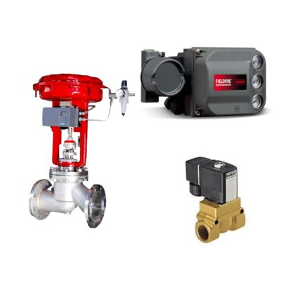 Fisher DVC6200 공압 밸브 컨트롤러 밸브 포지셔너 스마트 포지셔너 및 Buerkert Type 5404 솔레노이드 밸브