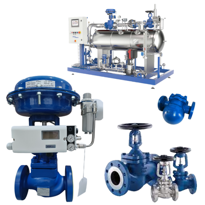 Expert Steam Solutions Spirax Sarco Bellows Sealed Stop Valve BSA2T BSA3T and Ball Float Steam Trap FT14 and Control Valve