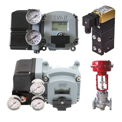 로토르크 페어차일드 T7800 I/P 변환기 + 마소닐란 SVI2 AP/SVI2 시리즈 SVI2AP-22123111 이중 작용 지능형 밸브 위치기, 재고.