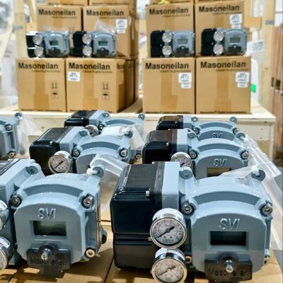 로토르크 페어차일드 T7800 I/P 변환기 + 마소닐란 SVI2 AP/SVI2 시리즈 SVI2AP-22123111 이중 작용 지능형 밸브 위치기, 재고.