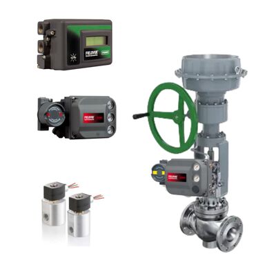 석유 및 가스 산업 공압 밸브 포지셔너 Fisher DVC2000 DVC6200 3661 및 ASCO 2방향 솔레노이드 밸브