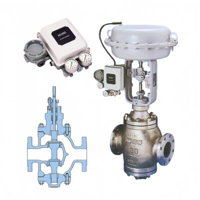 KOSO 520C 530C 오일 가스 화학 산업용 상부 및 하부 가이드 된 이중 좌석 밸브