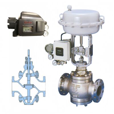 KOSO 520C 530C 오일 가스 화학 산업용 상부 및 하부 가이드 된 이중 좌석 밸브