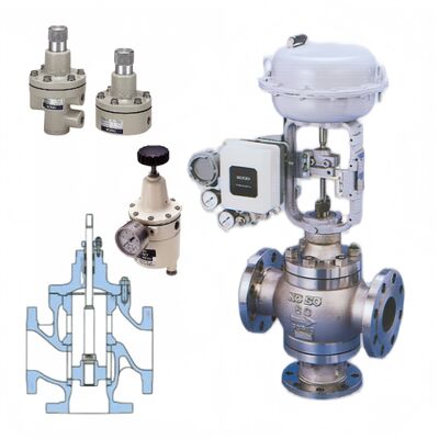 KOSO 521F 522F 3차원 변전 믹싱  글로브 밸브 500A 520A 상단 유도 단일 좌석 각 밸브