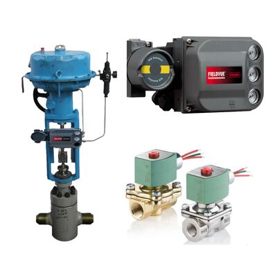 ASCO 소레노이드 스풀 밸브 및 에머슨 피셔 DVC6200 시리즈 스마트 디지털 밸브 위치 컨트롤러