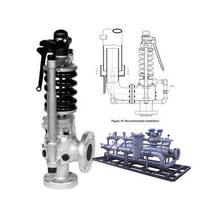고온 증기용 통합된 매크시플로우 스프링 로딩 안전 밸브 API 526 표준
