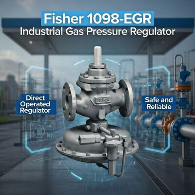 Fisher 1098-EGR 파일럿 작동 고용량 가스 압력 조절기 (최대 입구 압력 1500 psig)