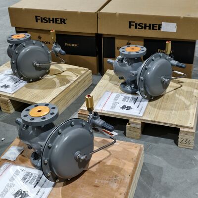 Fisher 1098-EGR 파일럿 작동 고용량 가스 압력 조절기 (최대 입구 압력 1500 psig)