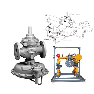 Fisher 1098-EGR 파일럿 작동 고용량 가스 압력 조절기 (최대 입구 압력 1500 psig)