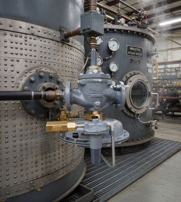 에머슨 피셔 타입 1098-EGR 및 1098H-EGR 고성능 보일러에 대한 스톡과 함께 파일럿 작동 가스 압력 절감 밸브