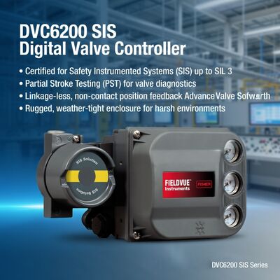오리지널 피셔 FIELDVUE DVC6200 SIS 안전 계기 시스템 디지털 밸브 컨트롤러 주식 공급자